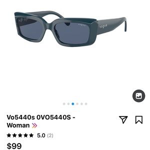 Hailey Beiber x Vogue eyewear blue sunglasses